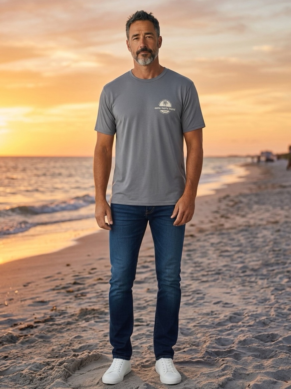 Comfort Wash Anna Maria Island Florida Graphic Tee Size Large